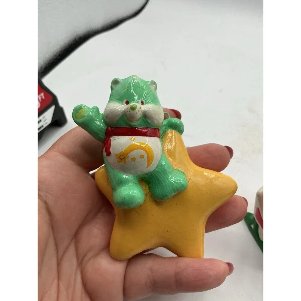 Vintage Care Bears Ceramic Christmas Ornaments Lot of 2 Wish Bedtime Bear
